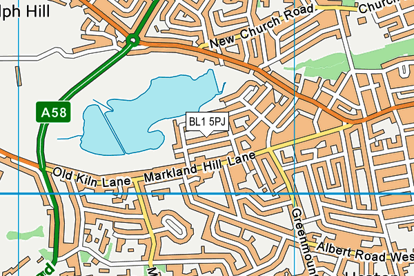 BL1 5PJ map - OS VectorMap District (Ordnance Survey) BL1 5PJ map - OS VectorMap District (Ordnance Survey)