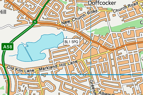 BL1 5PQ map - OS VectorMap District (Ordnance Survey) BL1 5PQ map - OS VectorMap District (Ordnance Survey)