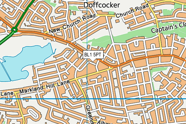 BL1 5PT map - OS VectorMap District (Ordnance Survey) BL1 5PT map - OS VectorMap District (Ordnance Survey)