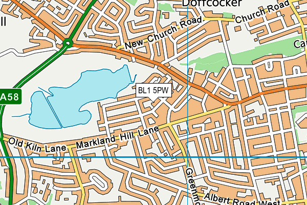 BL1 5PW map - OS VectorMap District (Ordnance Survey) BL1 5PW map - OS VectorMap District (Ordnance Survey)