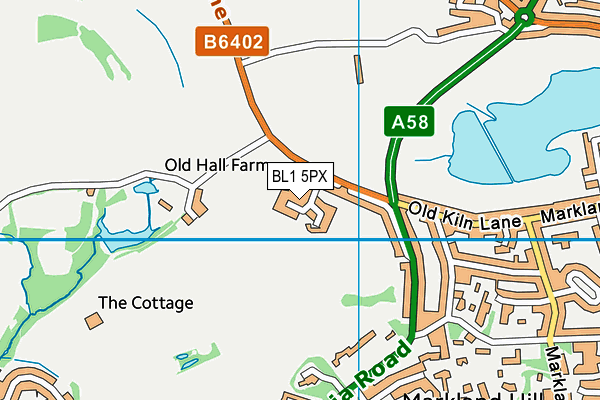 BL1 5PX map - OS VectorMap District (Ordnance Survey) BL1 5PX map - OS VectorMap District (Ordnance Survey)