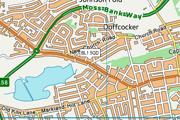 BL1 5QD map - OS VectorMap District (Ordnance Survey) BL1 5QD map - OS VectorMap District (Ordnance Survey)