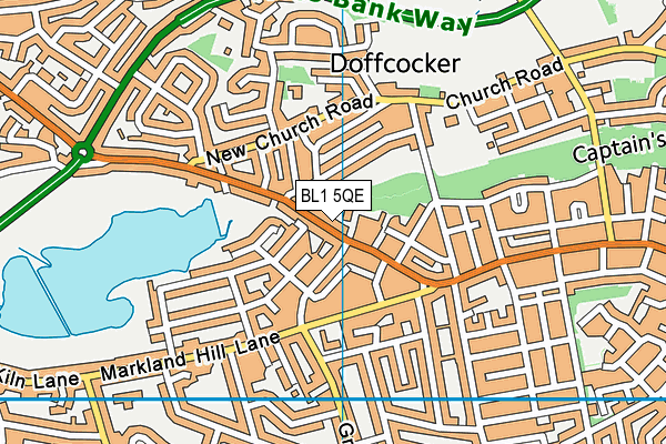 BL1 5QE map - OS VectorMap District (Ordnance Survey) BL1 5QE map - OS VectorMap District (Ordnance Survey)