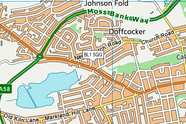 BL1 5QG map - OS VectorMap District (Ordnance Survey) BL1 5QG map - OS VectorMap District (Ordnance Survey)