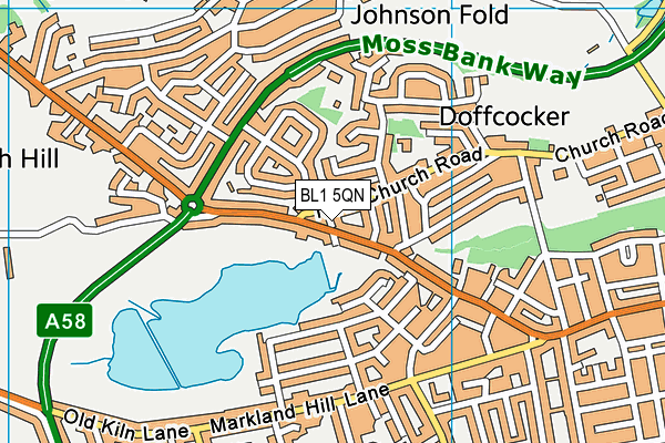 BL1 5QN map - OS VectorMap District (Ordnance Survey) BL1 5QN map - OS VectorMap District (Ordnance Survey)