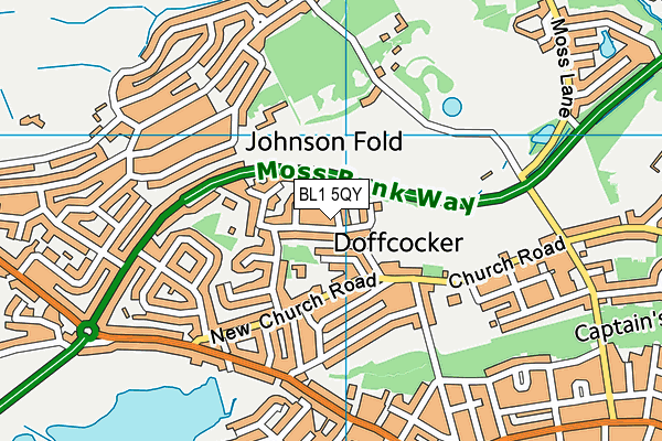 BL1 5QY map - OS VectorMap District (Ordnance Survey)