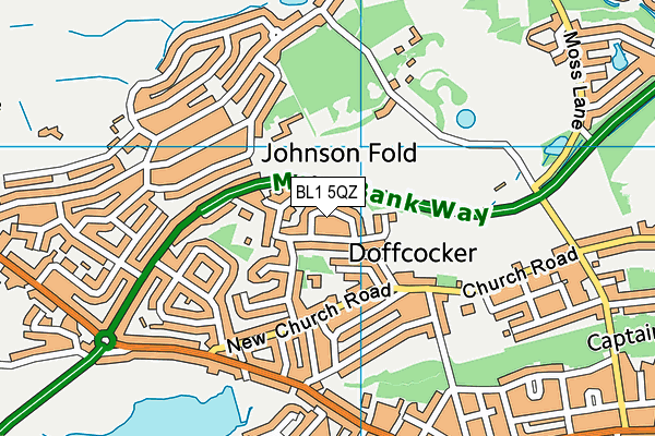 BL1 5QZ map - OS VectorMap District (Ordnance Survey)