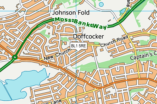 BL1 5RE map - OS VectorMap District (Ordnance Survey) BL1 5RE map - OS VectorMap District (Ordnance Survey)