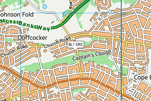 BL1 5RS map - OS VectorMap District (Ordnance Survey) BL1 5RS map - OS VectorMap District (Ordnance Survey)