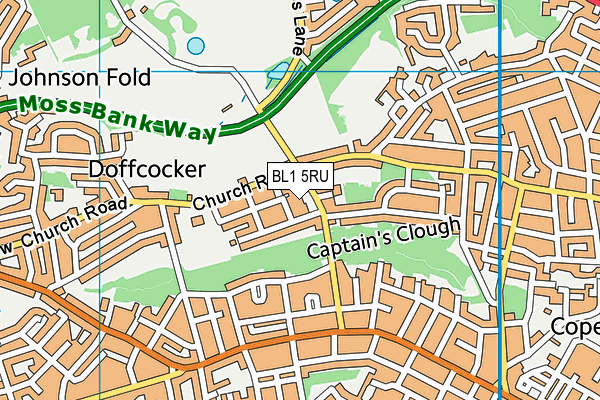 BL1 5RU map - OS VectorMap District (Ordnance Survey) BL1 5RU map - OS VectorMap District (Ordnance Survey)
