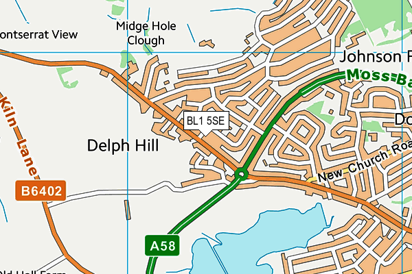 BL1 5SE map - OS VectorMap District (Ordnance Survey) BL1 5SE map - OS VectorMap District (Ordnance Survey)