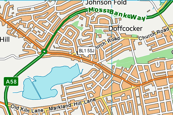 BL1 5SJ map - OS VectorMap District (Ordnance Survey) BL1 5SJ map - OS VectorMap District (Ordnance Survey)