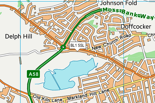 BL1 5SL map - OS VectorMap District (Ordnance Survey) BL1 5SL map - OS VectorMap District (Ordnance Survey)