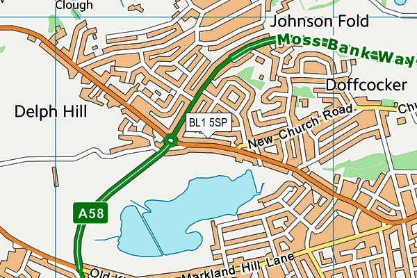 BL1 5SP map - OS VectorMap District (Ordnance Survey) BL1 5SP map - OS VectorMap District (Ordnance Survey)