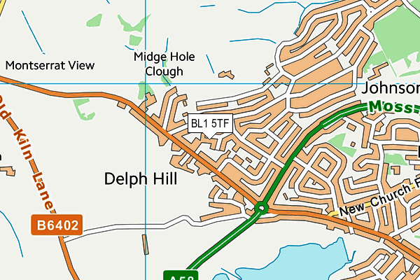 BL1 5TF map - OS VectorMap District (Ordnance Survey) BL1 5TF map - OS VectorMap District (Ordnance Survey)