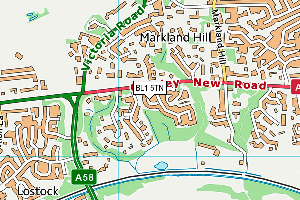 BL1 5TN map - OS VectorMap District (Ordnance Survey) BL1 5TN map - OS VectorMap District (Ordnance Survey)