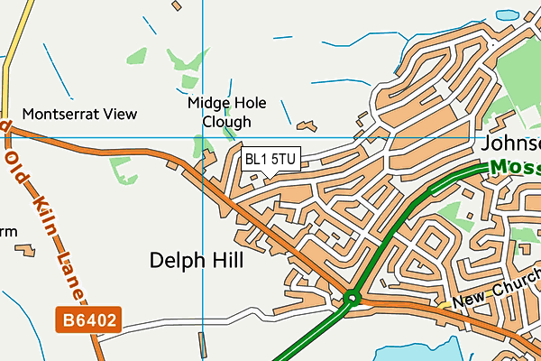 BL1 5TU map - OS VectorMap District (Ordnance Survey)