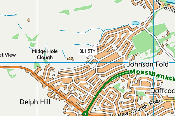 BL1 5TY map - OS VectorMap District (Ordnance Survey) BL1 5TY map - OS VectorMap District (Ordnance Survey)