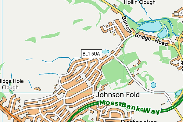 BL1 5UA map - OS VectorMap District (Ordnance Survey) BL1 5UA map - OS VectorMap District (Ordnance Survey)