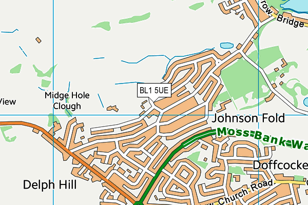 BL1 5UE map - OS VectorMap District (Ordnance Survey) BL1 5UE map - OS VectorMap District (Ordnance Survey)