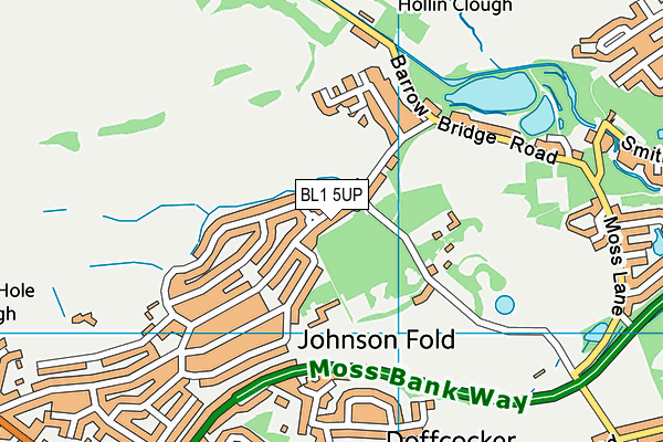 BL1 5UP map - OS VectorMap District (Ordnance Survey) BL1 5UP map - OS VectorMap District (Ordnance Survey)