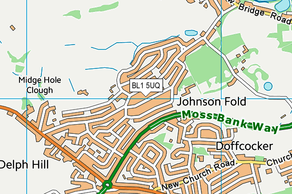 BL1 5UQ map - OS VectorMap District (Ordnance Survey)