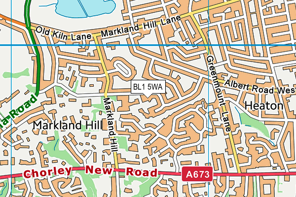 BL1 5WA map - OS VectorMap District (Ordnance Survey) BL1 5WA map - OS VectorMap District (Ordnance Survey)