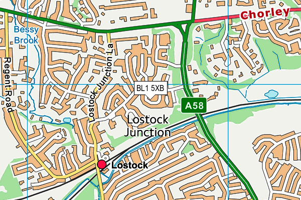 BL1 5XB map - OS VectorMap District (Ordnance Survey) BL1 5XB map - OS VectorMap District (Ordnance Survey)