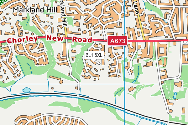 BL1 5XL map - OS VectorMap District (Ordnance Survey)