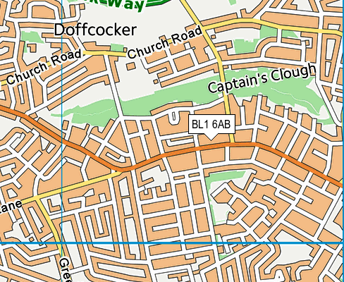 BL1 6AB map - OS VectorMap District (Ordnance Survey) BL1 6AB map - OS VectorMap District (Ordnance Survey)