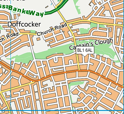 BL1 6AL map - OS VectorMap District (Ordnance Survey) BL1 6AL map - OS VectorMap District (Ordnance Survey)