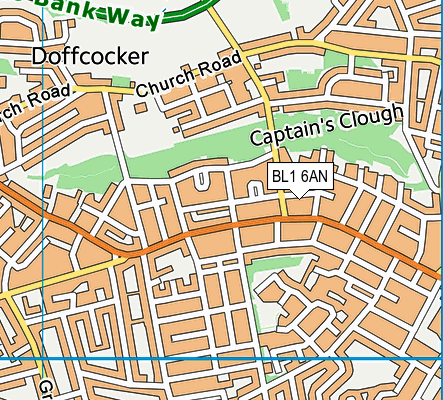 BL1 6AN map - OS VectorMap District (Ordnance Survey) BL1 6AN map - OS VectorMap District (Ordnance Survey)