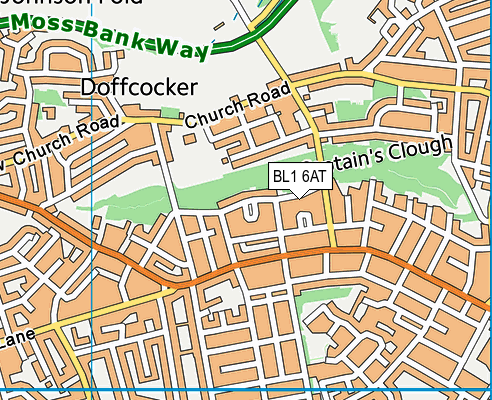 BL1 6AT map - OS VectorMap District (Ordnance Survey) BL1 6AT map - OS VectorMap District (Ordnance Survey)