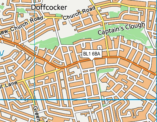 BL1 6BA map - OS VectorMap District (Ordnance Survey) BL1 6BA map - OS VectorMap District (Ordnance Survey)
