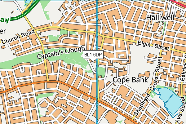 BL1 6DP map - OS VectorMap District (Ordnance Survey) BL1 6DP map - OS VectorMap District (Ordnance Survey)
