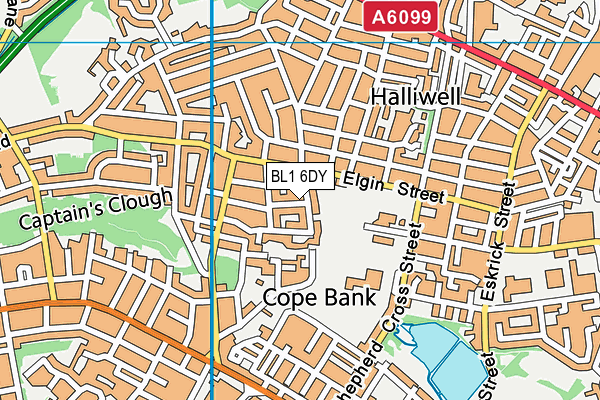 BL1 6DY map - OS VectorMap District (Ordnance Survey) BL1 6DY map - OS VectorMap District (Ordnance Survey)