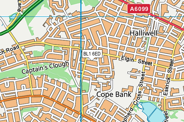 BL1 6ED map - OS VectorMap District (Ordnance Survey) BL1 6ED map - OS VectorMap District (Ordnance Survey)