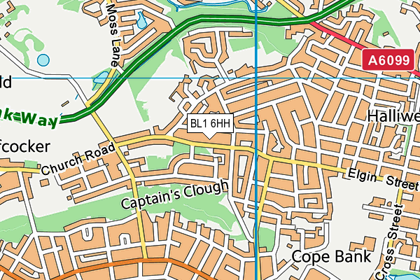 BL1 6HH map - OS VectorMap District (Ordnance Survey) BL1 6HH map - OS VectorMap District (Ordnance Survey)