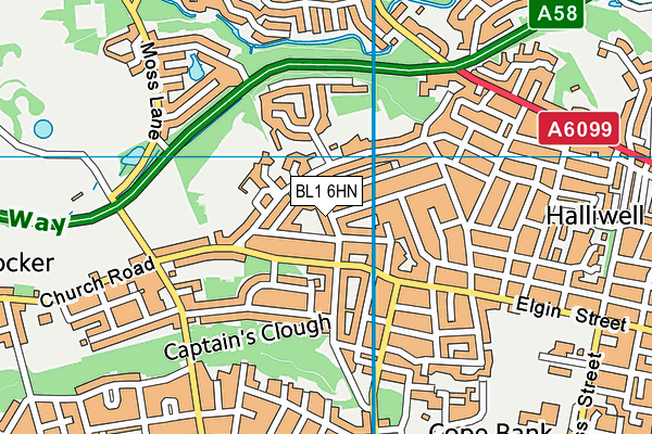 BL1 6HN map - OS VectorMap District (Ordnance Survey) BL1 6HN map - OS VectorMap District (Ordnance Survey)