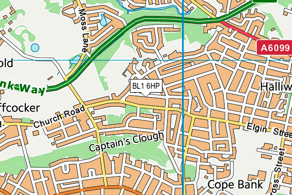BL1 6HP map - OS VectorMap District (Ordnance Survey) BL1 6HP map - OS VectorMap District (Ordnance Survey)