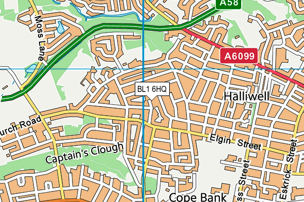 BL1 6HQ map - OS VectorMap District (Ordnance Survey) BL1 6HQ map - OS VectorMap District (Ordnance Survey)