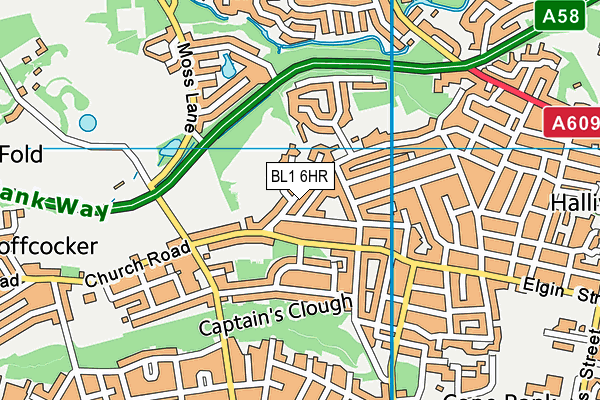 BL1 6HR map - OS VectorMap District (Ordnance Survey) BL1 6HR map - OS VectorMap District (Ordnance Survey)