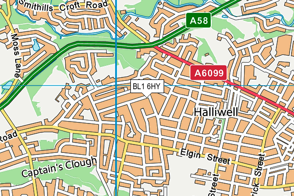 BL1 6HY map - OS VectorMap District (Ordnance Survey) BL1 6HY map - OS VectorMap District (Ordnance Survey)