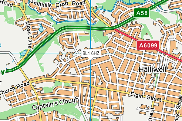 BL1 6HZ map - OS VectorMap District (Ordnance Survey) BL1 6HZ map - OS VectorMap District (Ordnance Survey)