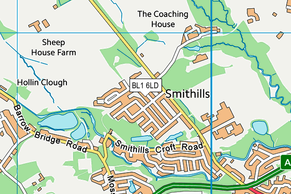 BL1 6LD map - OS VectorMap District (Ordnance Survey) BL1 6LD map - OS VectorMap District (Ordnance Survey)