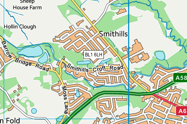 BL1 6LH map - OS VectorMap District (Ordnance Survey) BL1 6LH map - OS VectorMap District (Ordnance Survey)