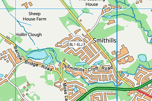 BL1 6LJ map - OS VectorMap District (Ordnance Survey) BL1 6LJ map - OS VectorMap District (Ordnance Survey)