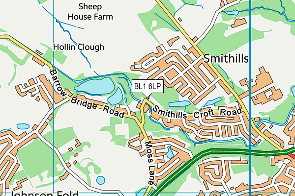 BL1 6LP map - OS VectorMap District (Ordnance Survey)