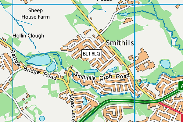 BL1 6LQ map - OS VectorMap District (Ordnance Survey) BL1 6LQ map - OS VectorMap District (Ordnance Survey)