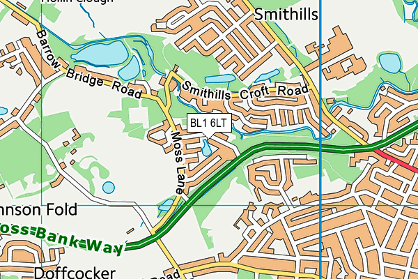BL1 6LT map - OS VectorMap District (Ordnance Survey) BL1 6LT map - OS VectorMap District (Ordnance Survey)